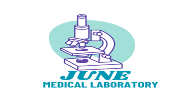 June Medicals Laboratory. logo